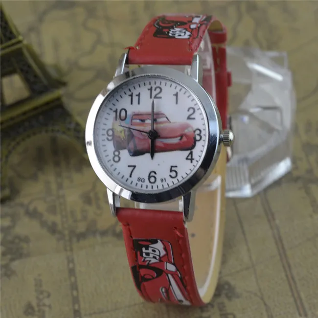 

Wholesale Hot Boys And Girls Cartoon Children Watch Car Story Belt Quartz Primary School Students Watch Explosion Models