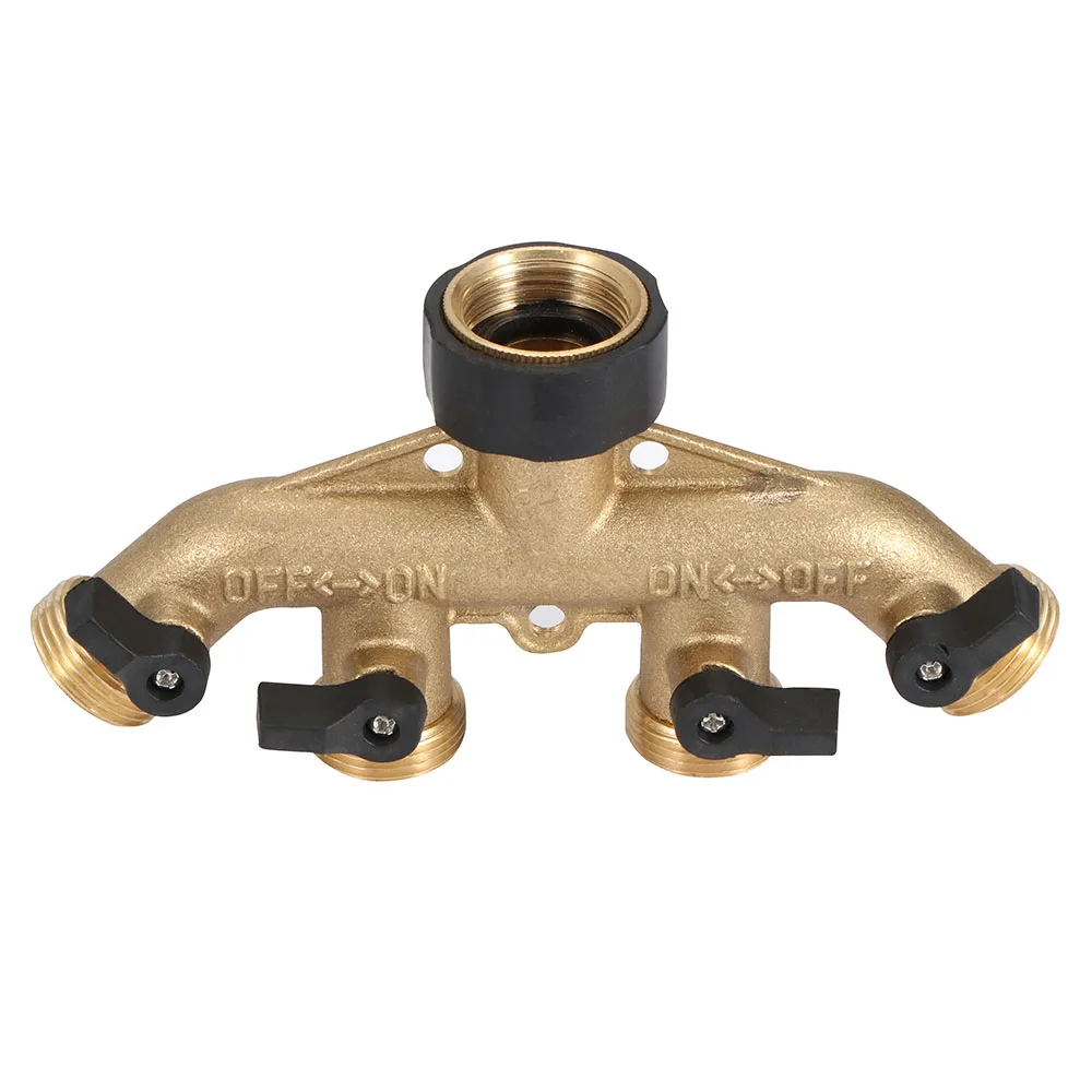 

3/4" Agriculture Irrigation Splitters Metal 2/4 Valve Distributor Garden Water Connectors Thread 1 Pc