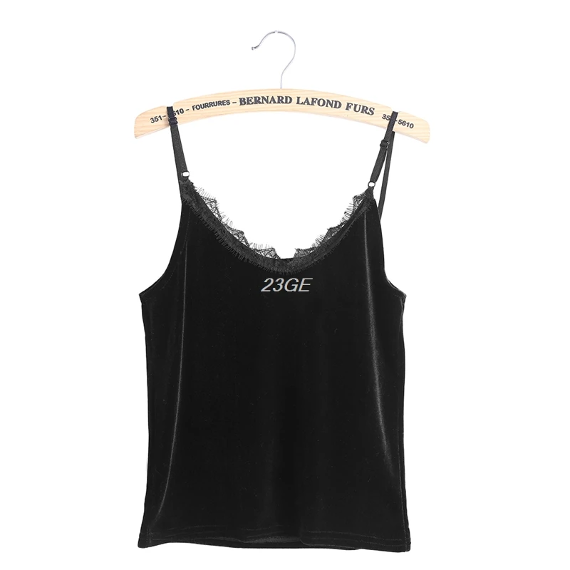 2017 Sexy Women Pleuche Eyelash Lace Sling Camisole V-neck Vest Slim Tank Tops APR5_30 2017 Sexy Women Pleuche Eyelash Lace Sling Camisole V-neck Vest Slim Tank Tops APR5_30