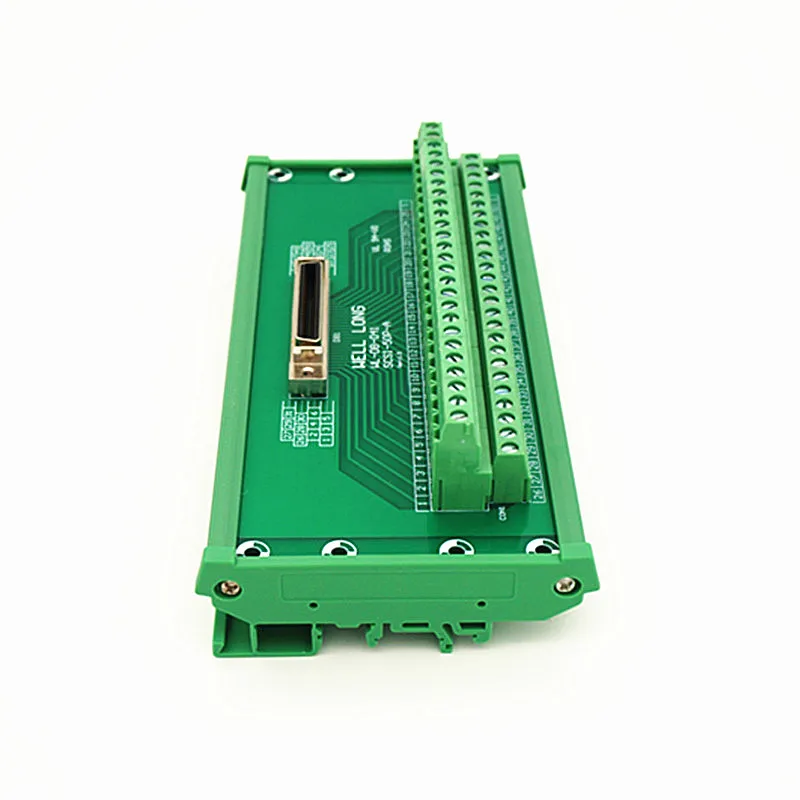 DIN рейку крепление SCSI 50P MDR женский Breakout Board терминальный модуль.|Клеммные колодки|