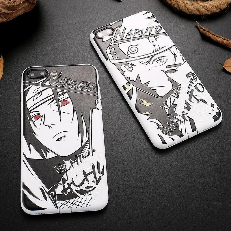 

Luxury Soft TPU Shockproof Phone Case For iPhone X 10 8 Plus Cartoon Naruto Sasuke Kakashi Pattern Cover For iPhone 6 6S 7 Plus