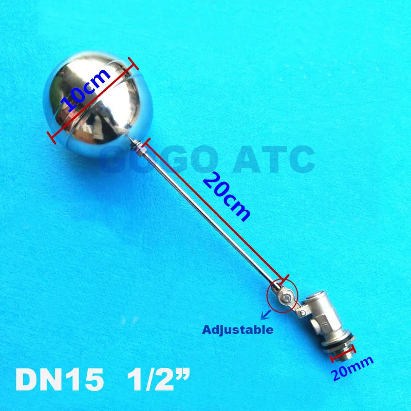 Valvola A Galleggiante DN15 G1/2 In Ottone E Acciaio Inox Per Serbatoio Acqua - ZAWELIYO - 4