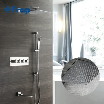 Best Frap Shower Faucet Wall Mounted Thermostat Bathroom Mixer Faucet Waterfall Tap Rainfall Shower Set Mixer Shower Mixer Tap