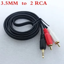 3.5mm RCA Jack Cable 2 RCA Male to 3.5 mm Male Audio Cable 1M Aux Cable for Edifer Home Theater DVD Headphone amplifier decoder