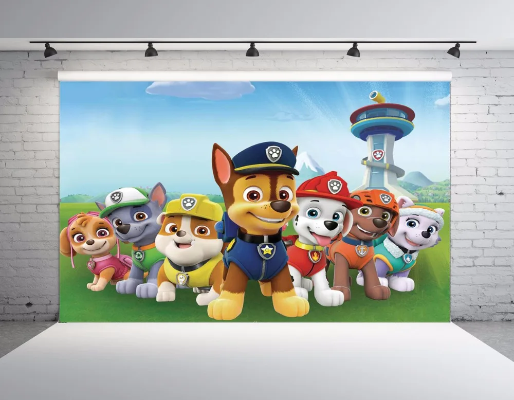 

SHANNY Vinyl Custom Photography Backdrops patrol Cartoon Paw theme Photo Studio Props Photography Background JNP-023
