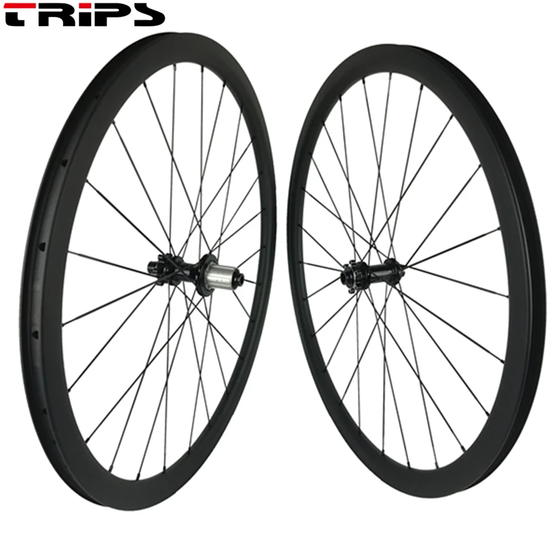 

Powerway CX32 tubeless disc brake carbon road bike wheels 35/38/45/50mm 700c 6 bolts 25mm wide clincher Carbon cyclocross wheels