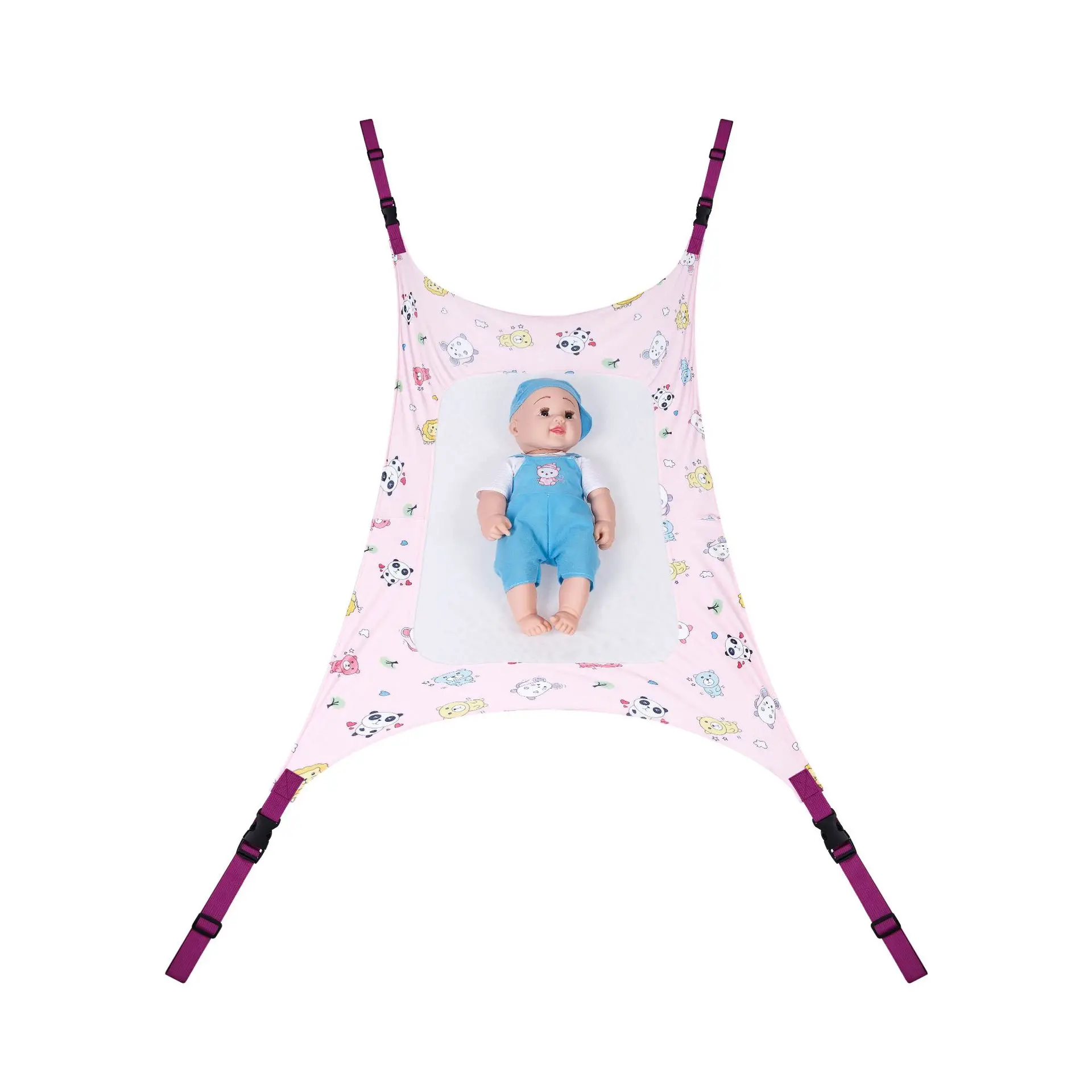 Baby Bed Newborn Hammock Detachable Easy To Carry Folding Crib Male and Female Baby Adjustable Elastic Bed Travel Bed Baby Nest