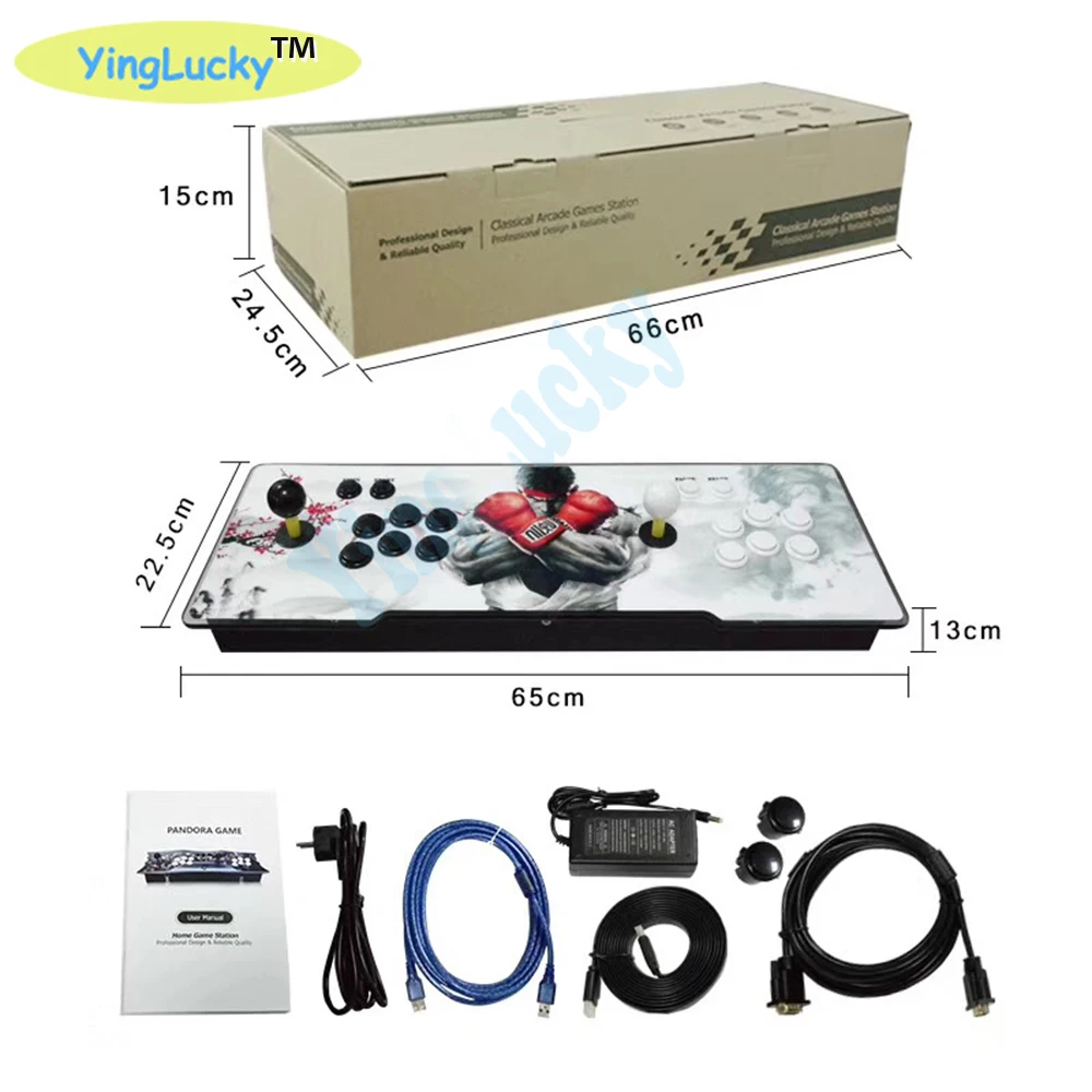 

Free Shipping Box 6S+1388 in 1 Arcade Video Game Console with Pause Pandora's DIY TV PC PS3 Monitor Support HDMI VGA USB Output