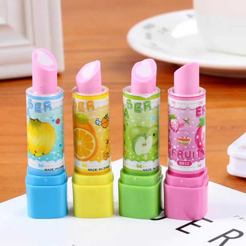 Kawaii Cartoon Lipstick Fruits Eraser Kawaii Store