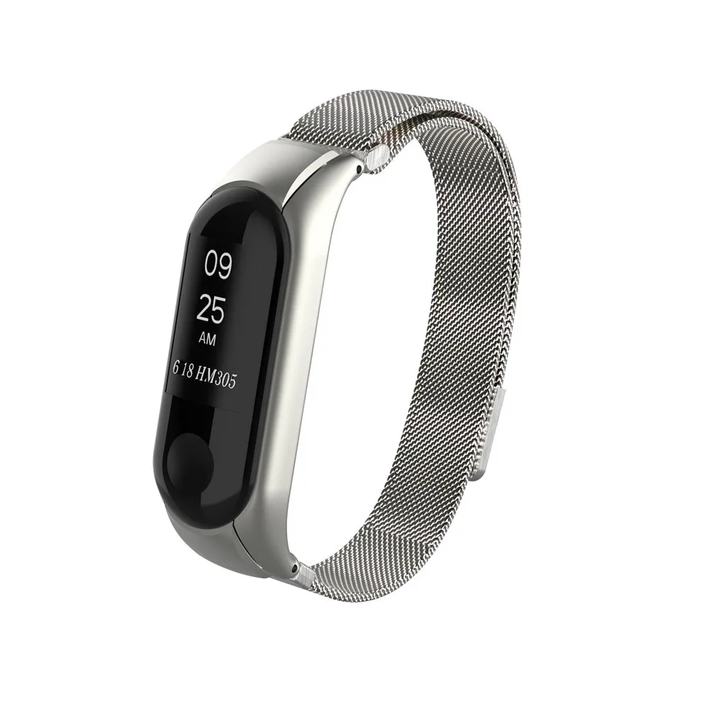 Ремешок сменный из нержавеющей стали для смарт часов Xiaomi Mi Band 3