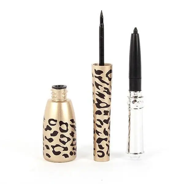 Шарм Leopard двойного назначения Водонепроницаемый Подводка для глаз Liquid Eye Liner Pencil Pen Стильный распродажа