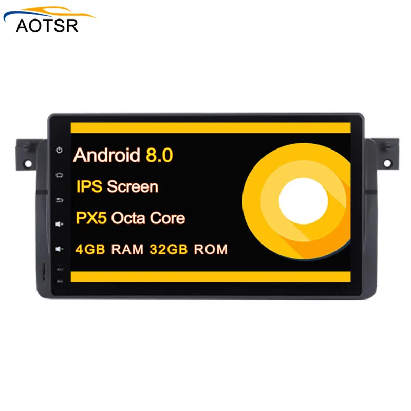 Sale Android 8.0 Car multimedia player Radio head unit For E46 1998-2005 M3 1998-2005 3 Series gps navigation Stereo no dvd octa core 4
