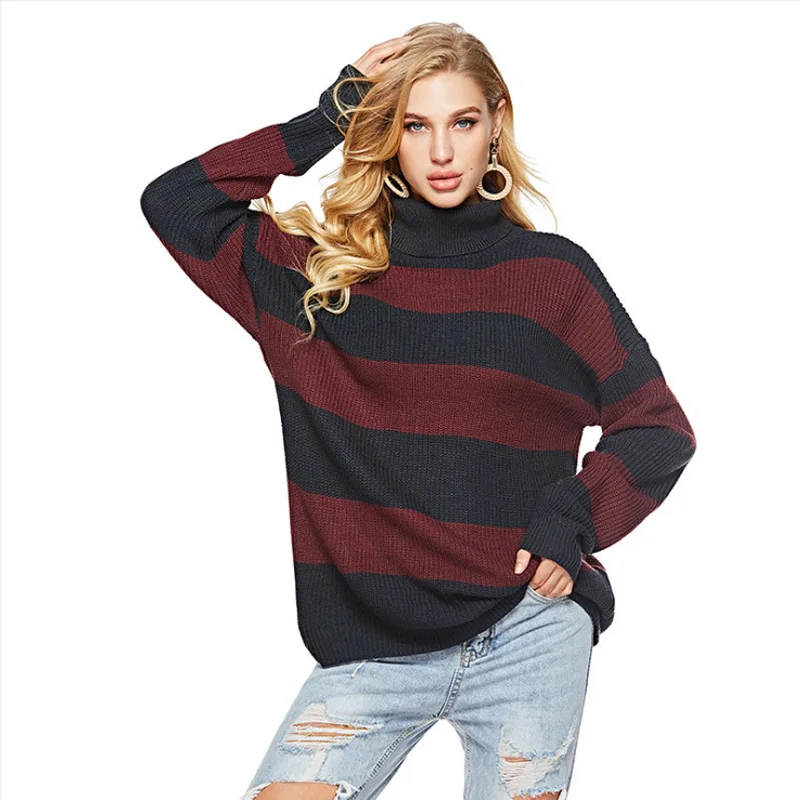 2019 Fashion Women Sweater Spring Summer Slim Fit Solid Color High Collar Upper Outer Garment Beach Long Sleeve pullover Sweater 2019 Fashion Women Sweater Spring Summer Slim Fit Solid Color High Collar Upper Outer Garment Beach Long Sleeve pullover Sweater