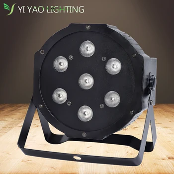 

DMX Control LED Par7x12W RGBW 4IN1 Luxury 8 Channels LED Flat Par Light