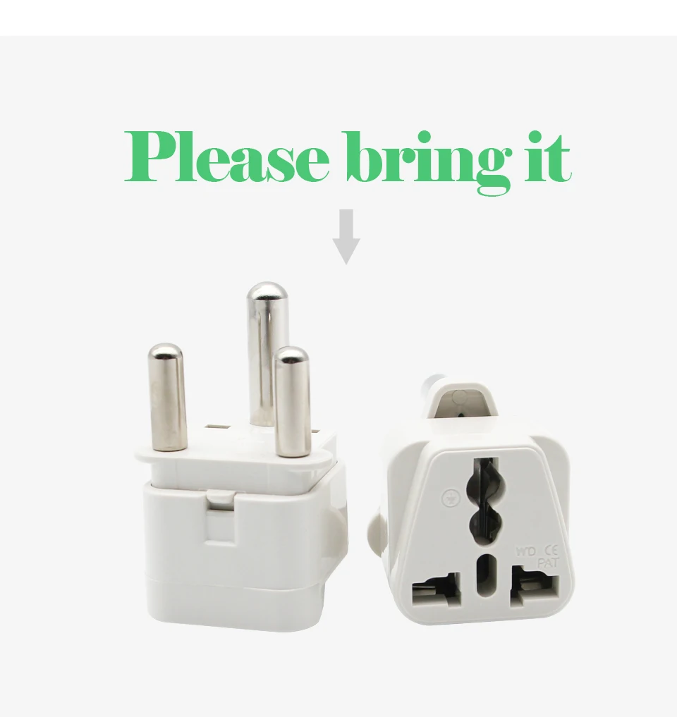 1 PC Hot Sale Universal UKUSEUAU to South Africa 3 pin Travel Power Adapter Plug 15A 250V Electronic Device Charging (3)