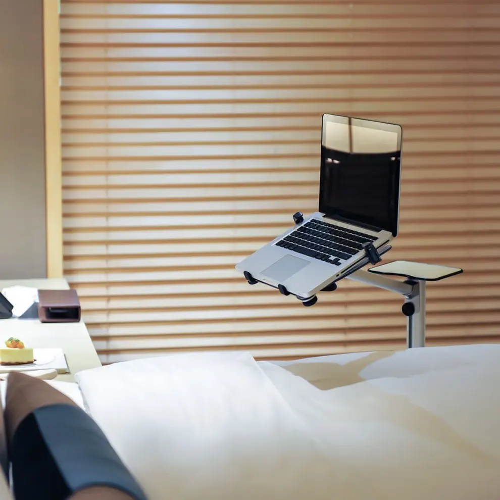 18-84cm Height Adjustable 360 Degree Rotation Floor Stand Desk Holder Bracket With Mouse Tray For Laptop Macbook Phone Tablet 18-84cm Height Adjustable 360 Degree Rotation Floor Stand Desk Holder Bracket With Mouse Tray For Laptop Macbook Phone Tablet