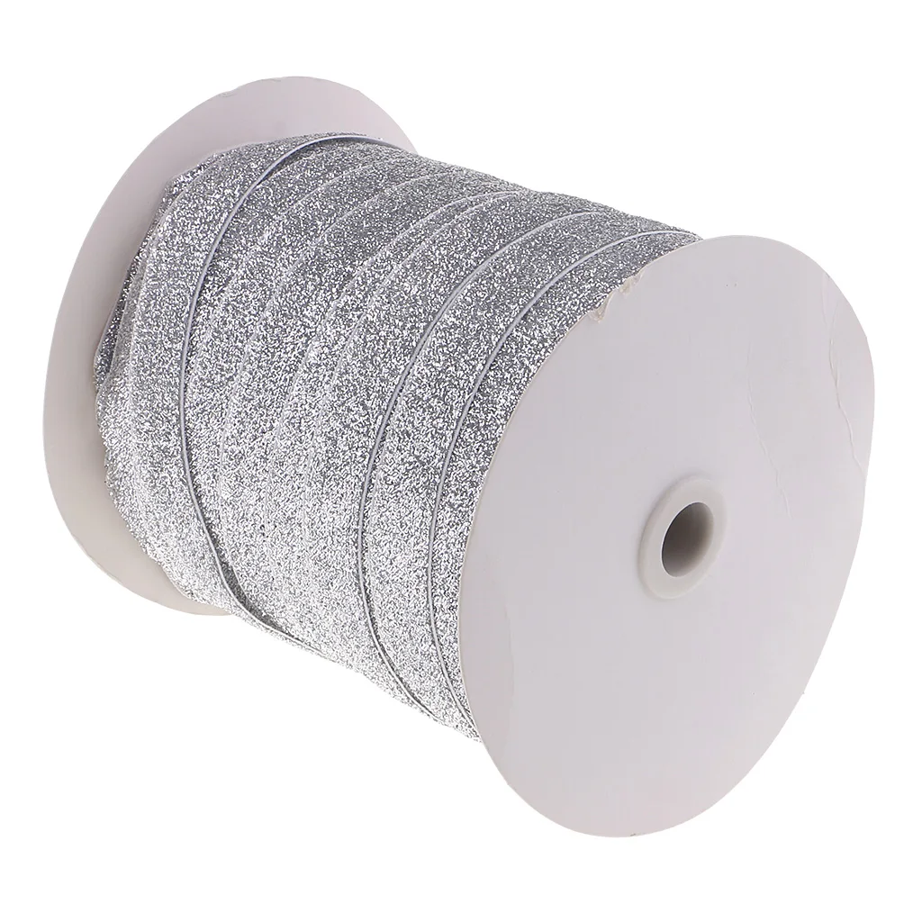 1 Roll Assorted Colors 10mm/15mm/20mm Glitter Velvet Ribbon DIY Crafts Hair Bow Clothes for Sewing Scrapbook Making Home Decor