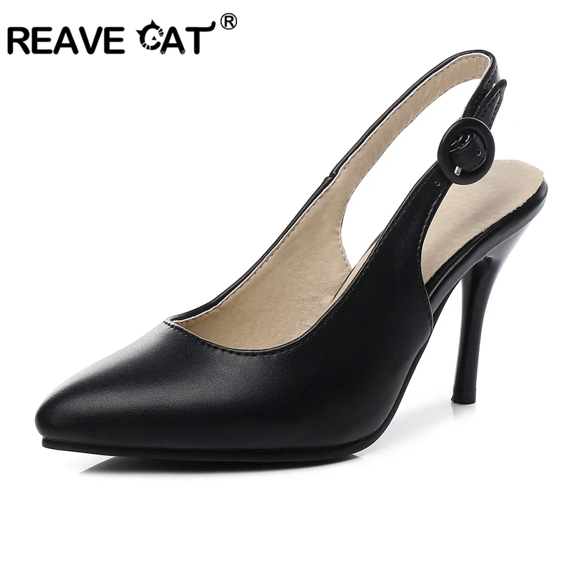 Pu Boucle Noir Dames D'été Abricot Femmes Chat A645 Femelle Pompes Reave Mujer Chaussures black Pointu Talons Casual Hauts Mode Apricot Orteil kOXuiPTZ