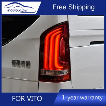 

Free ship by Ems High Quality Led Tail lights For Benz Vito 2016-2018 Stop light Fog lamp Rear Lamp DRL+Brake+Park+Signal lights