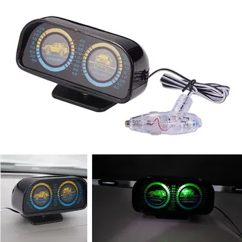 

Vehemo Backlight Car Vehicle Inclinometer Slope Level Meter Vehicle Inclinometer Pitch Rolling Auto Inclinometer Car for Compass