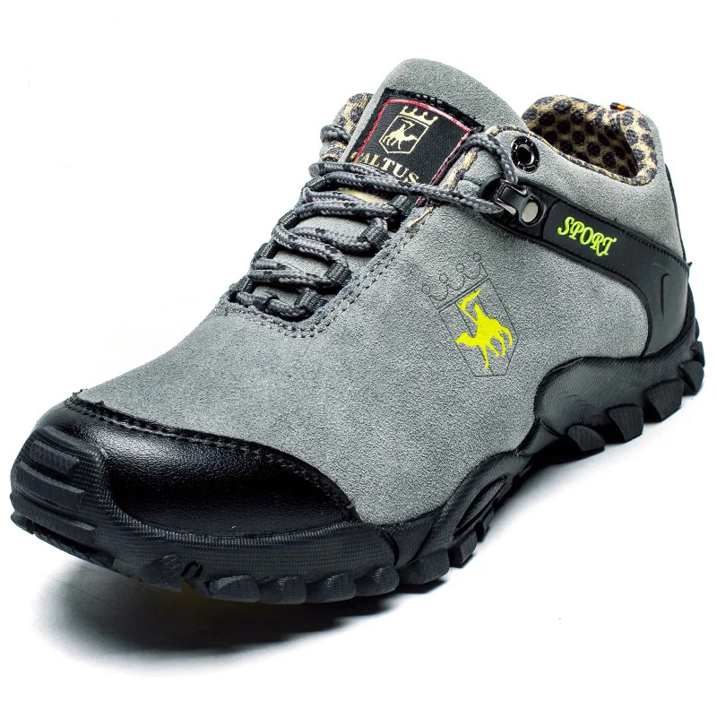 

2016 Blue/Gray Walking Outdoor Shoes New Arrival Lightweight Mens Hiking Boots Autumn Trekking Sneakers Non-Slip Hunting Shoes