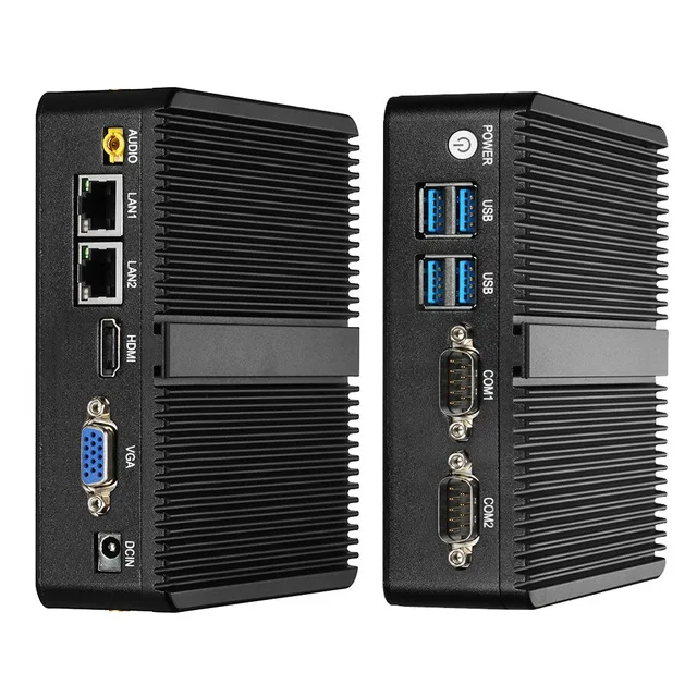 Мини ПК xcy Intel Celeron N2808 процессор с двумя портами LAN и RS232 HDMI VGA Windows 2955U/3205U/J1900 Mini