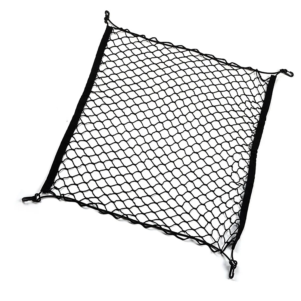 

100* 80cm Car Mesh Net Nylon Cargo Elastic Mesh Net Organizer With 4 Hooks