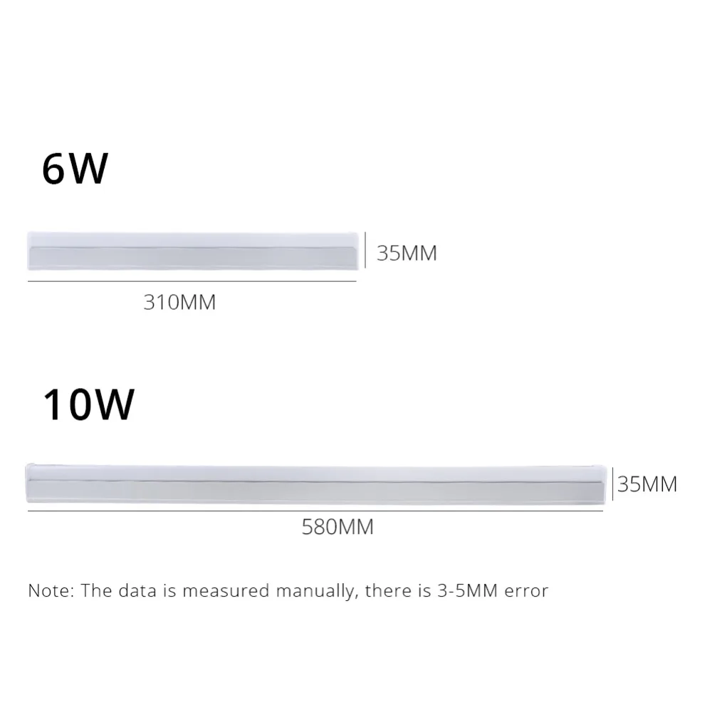 T5 светодиодный труба настенная лампа 220 V T5 светодиодный светильник светодиодный свет шкафа 6 Вт 10 Вт 310 мм 580 мм Люминесцентная T5 трубки Декор шкаф Кухня освещение