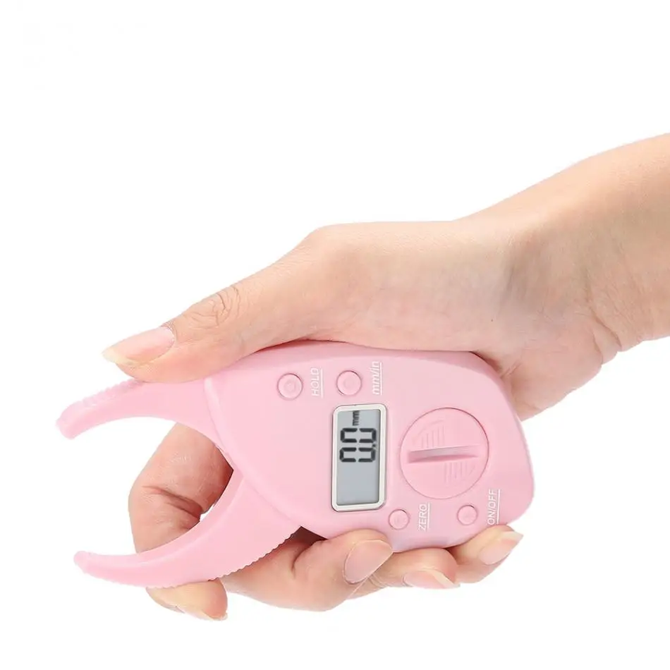 pçs rosa eletrônico corpo gordura caliper monitores analisador digital skinfold medição tester caliper teste muscular condição de gordura
