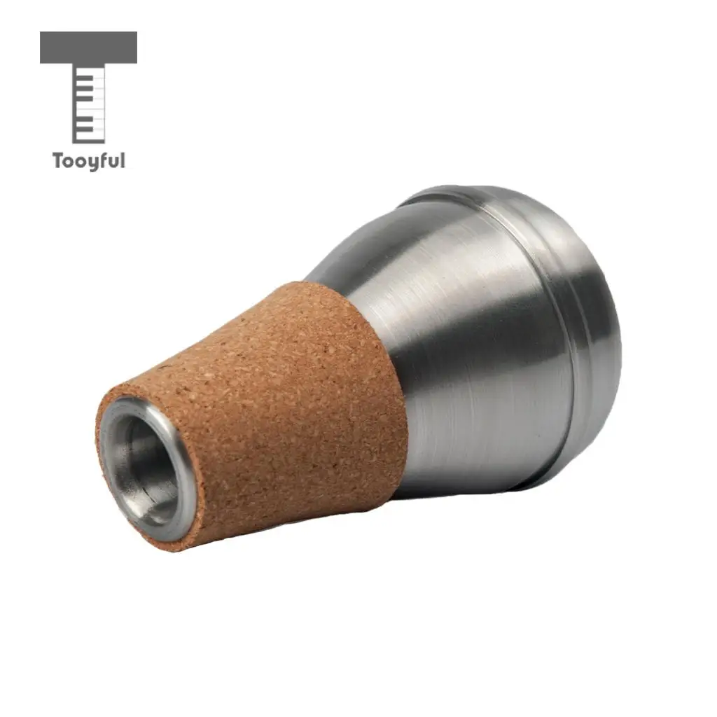 Tooyful Metal Trumpet Practice Mute Silencer Sourdine for Trumpeters Beginners Silver