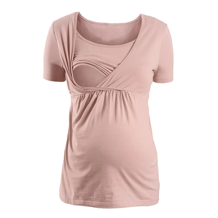 Maternity T-shirts Clothes For Pregnant Women Summer Lactating Mothers Nursing Breastfeeding Clothes Dress Shirt Top Feeding 3xl (18)