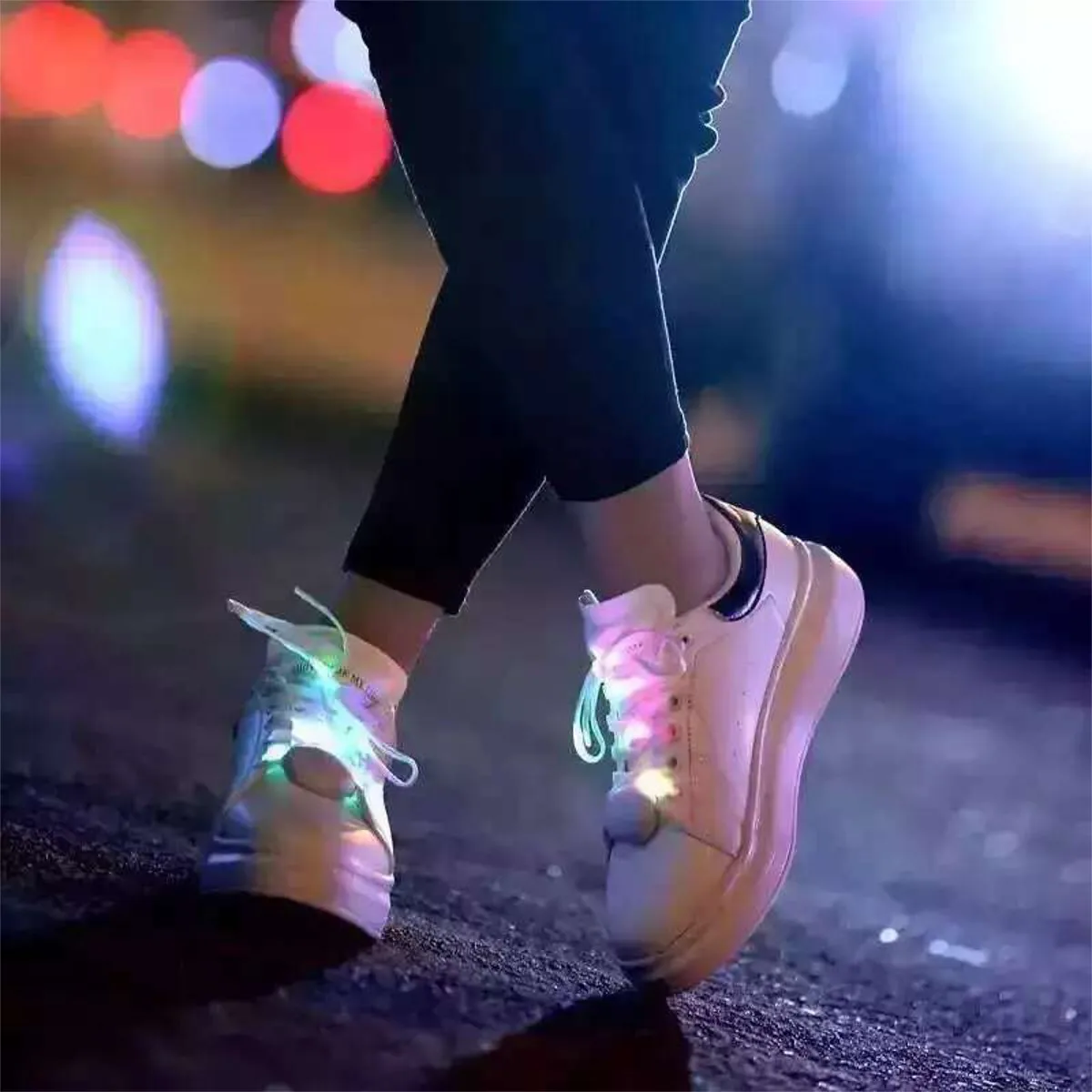 BSAID1 пара 125 см Хэллоуин СВЕТОДИОДНЫЙ светящиеся шнурки, разноцветные мигающие светящиеся шнурки для кроссовок уличная модная обувь