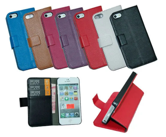 

MIXED ORDER Mixed Colors Wallet Case with Credit ID Card Holder Leather Case For Different Mobile 100pcs/Lot DHL