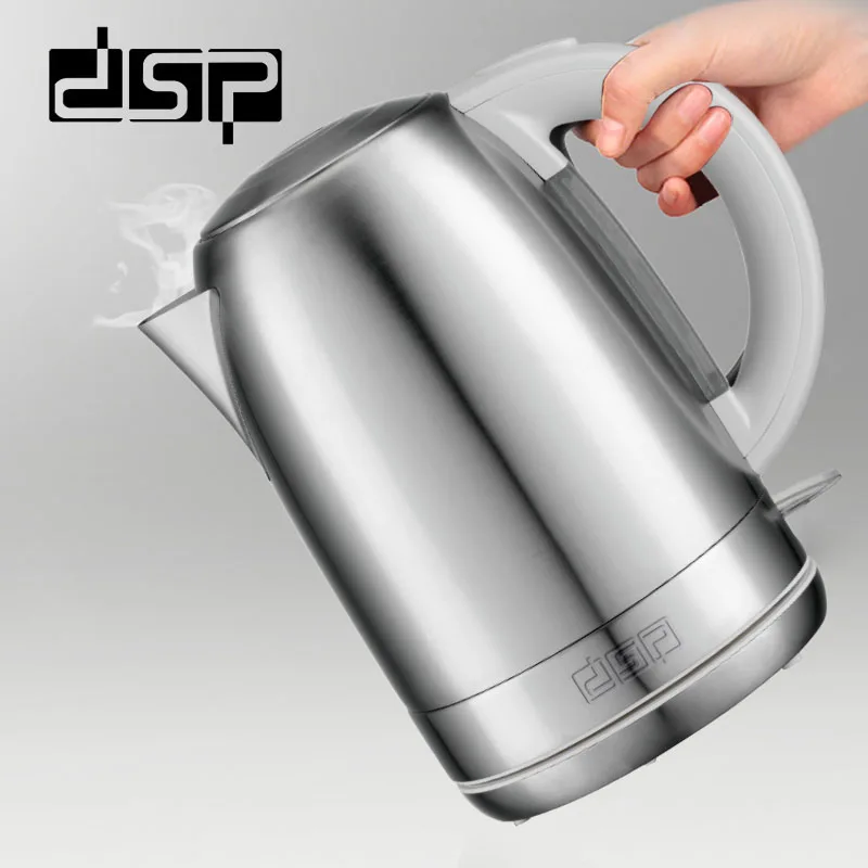 DSP Электрический чайник 1.7L 304 из нержавеющей стали большой емкости бытовой