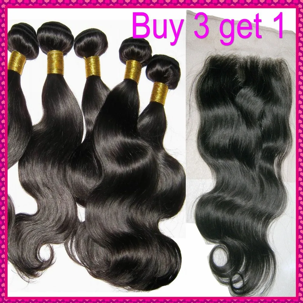 3 Bundles With Closure Deal Great Quality 8a Virgin Filipino Hair