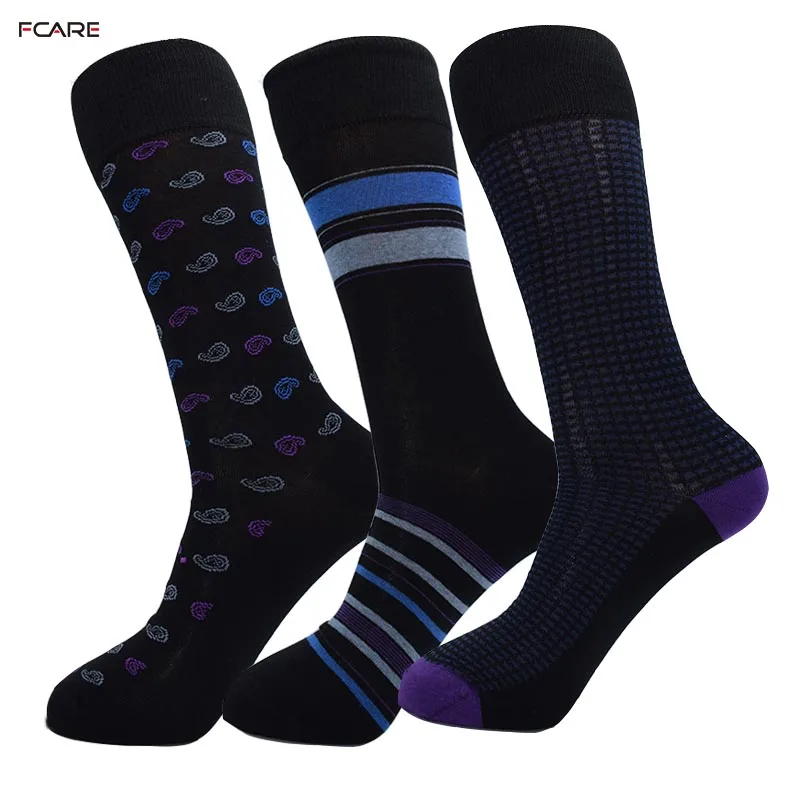 6 шт. = 3 пары мужские хлопковые носки с принтом|dress socks|socks plus sizesocks size |