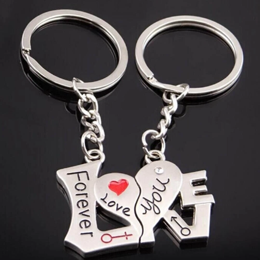Porte Cles Creatif Romantique Cadeau D Anniversaire Pour Couple Amour Pour Toujours Cœur 1 Paire Aliexpress