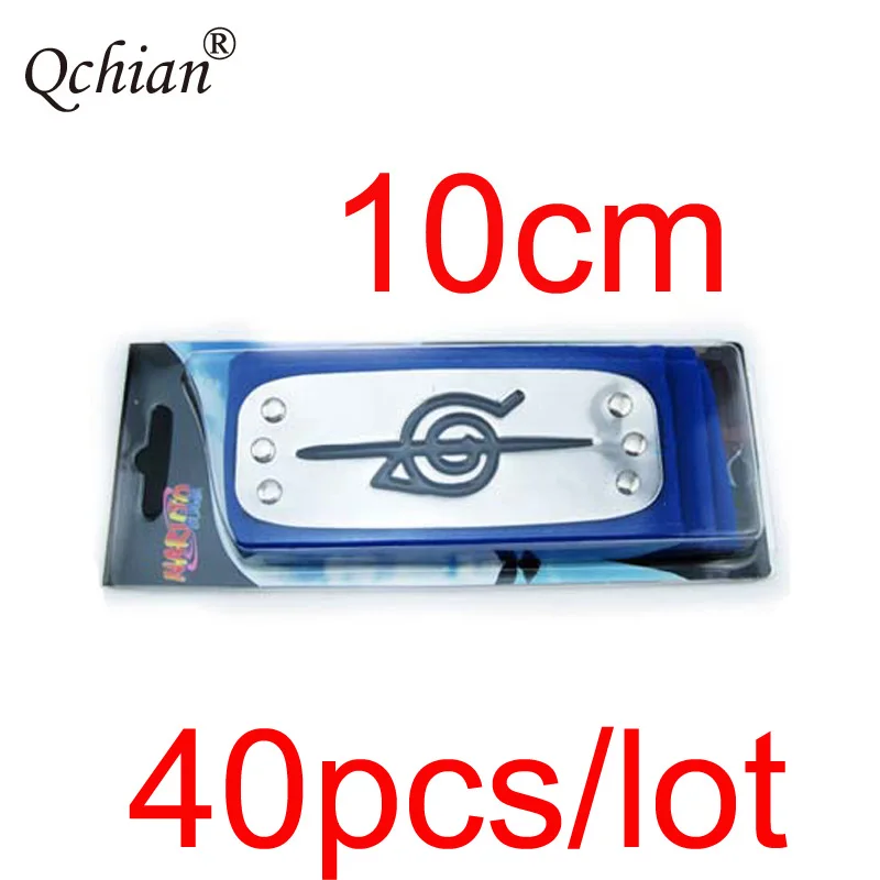 

40pcs/lot Anime Cosplay Headdress Naruto Cosplay Headband Forehead Protector Size 4cm*10cm