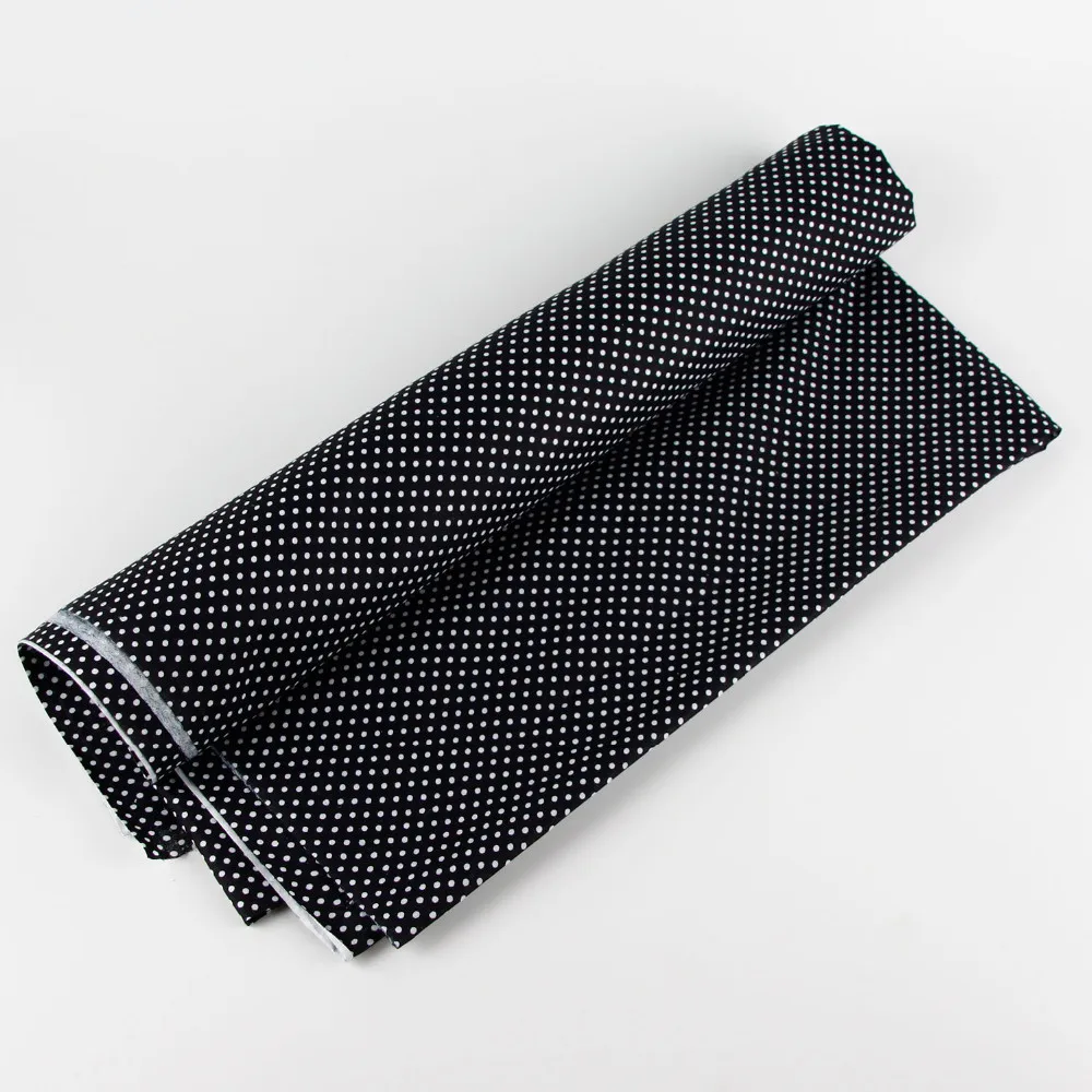 158 см x 0,5 м черный горошек печати хлопок ткань поделок ткани для пэчворка ткани и рукоделие
