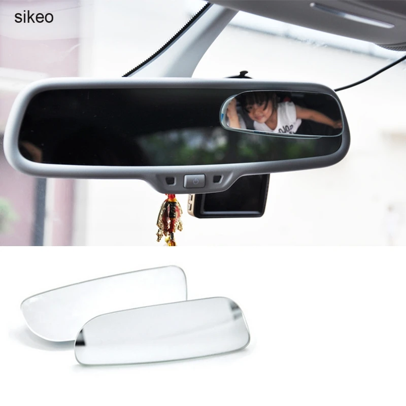 

sikeo 2pcs Car Mirror 360 Degree Angle Rear View Adjustable Mirror Convex Blind Spot Mirror Parking Accessories