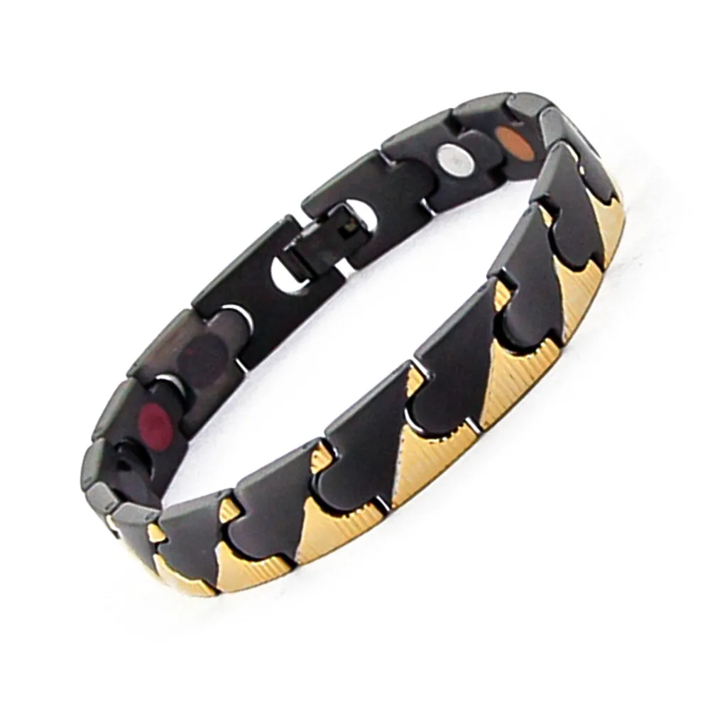 

New Elegant Hologram Bracelets Bio Magnetic Therapy Health Care Bracelet Titanium Germanium Bracelet for Men