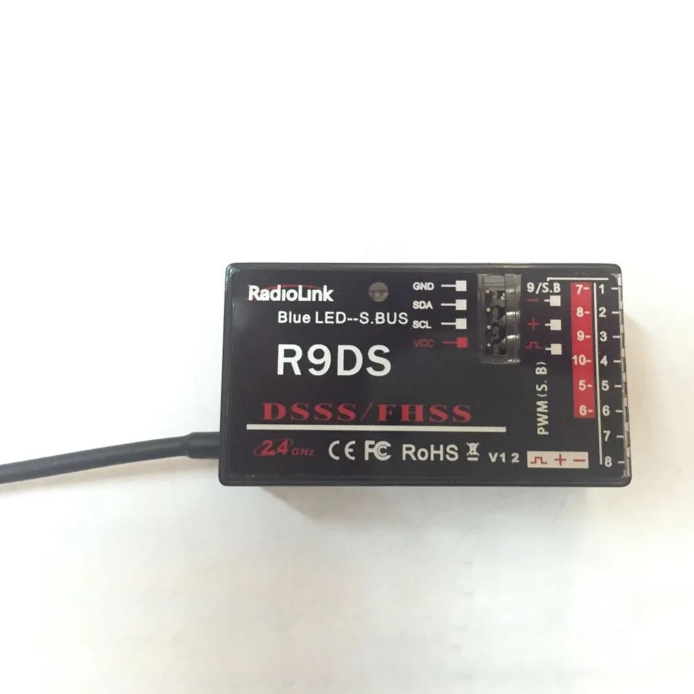 

Original RadioLink R9D upgrader R9DS 2.4G 9CH DSSS Receiver for RadioLink AT9 AT10 Transmitter RC Helicopter Multirotor