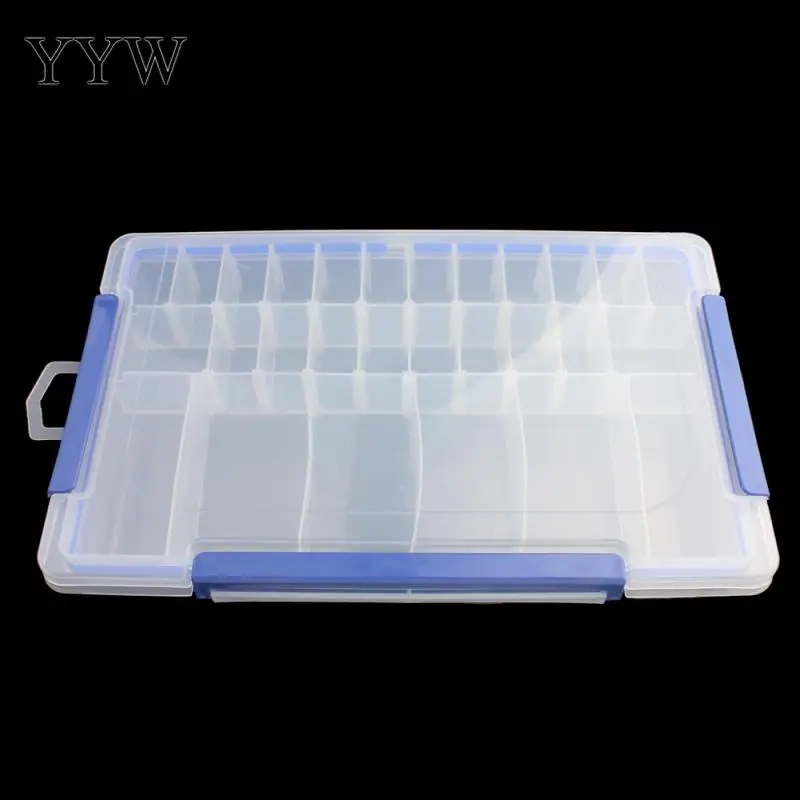 

Many Sub-box Rectangle Plastic Jewelry Storage Organizer Box Case Adjustable Tools Beads Container Jewelry Making