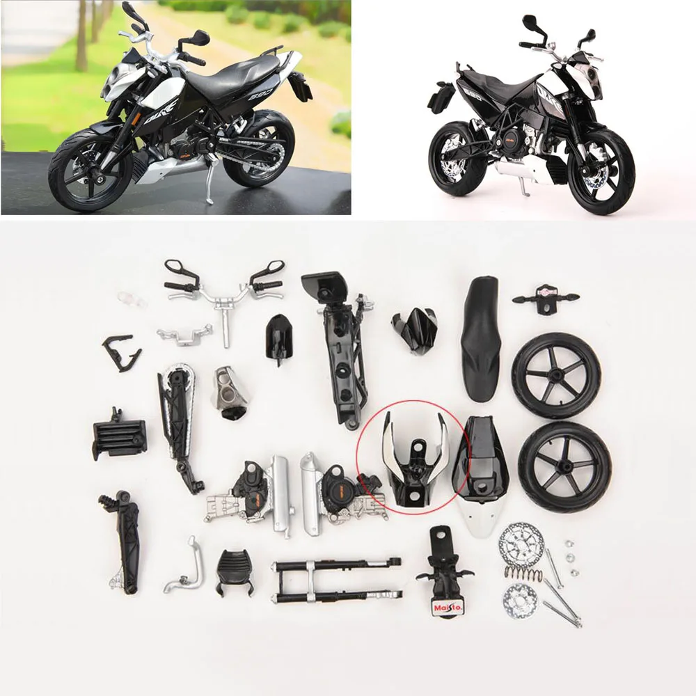 1:12 Масштаб ktm 690 duke DIY сборная линия Supermoto мини мотоцикл литый под давлением модель