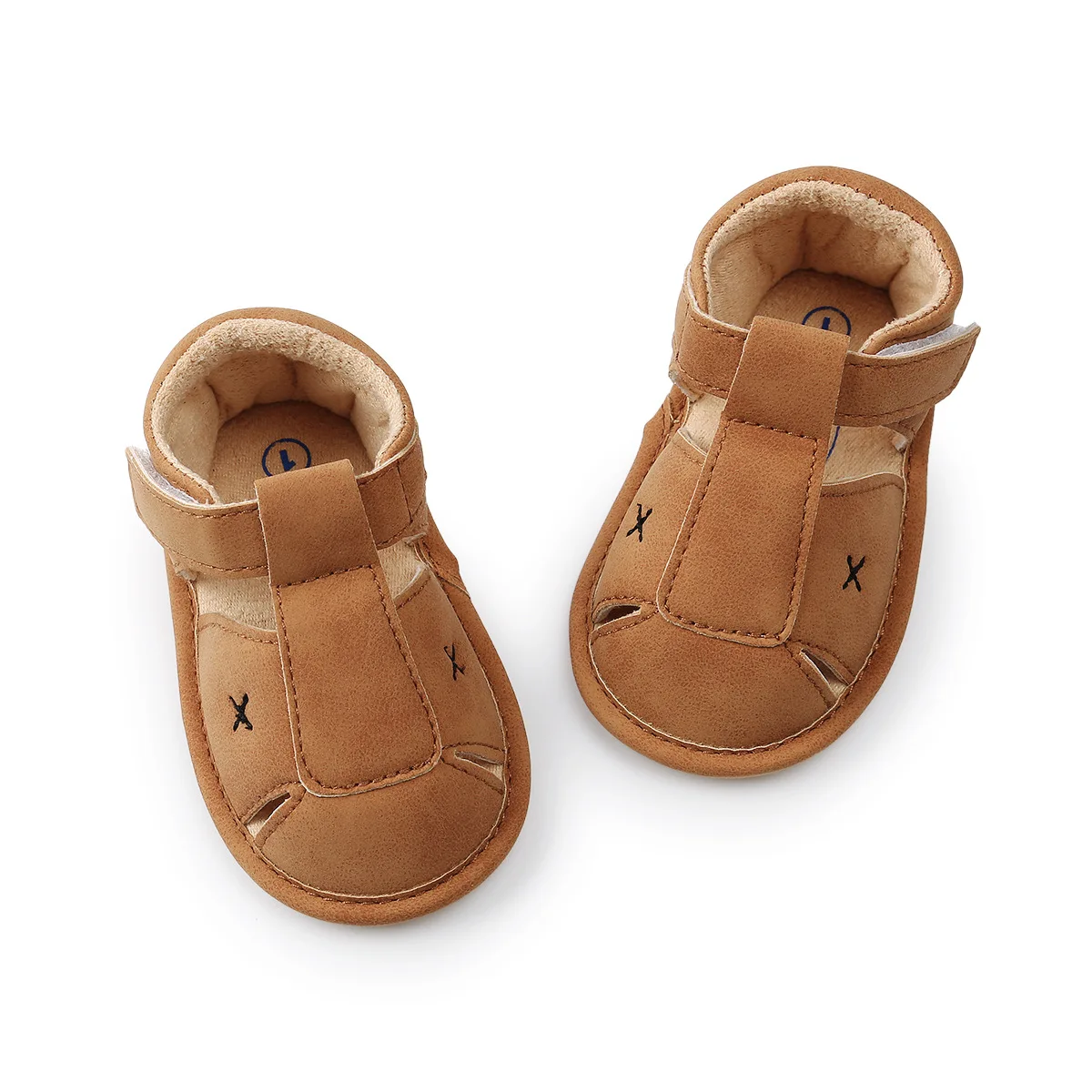 2018 новые коричневые детские сандалии Baotou Лето новорожденный мальчик Нескользящая спортивная обувь Детские кроссовки Младенческая