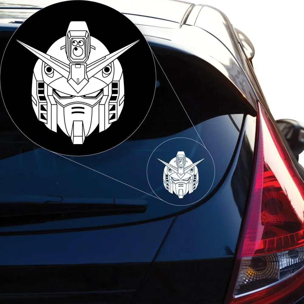 

Yoonek Graphics Gundam Wing Decal Sticker for Car Window, Laptop and More # 939 (6" x 6", White)