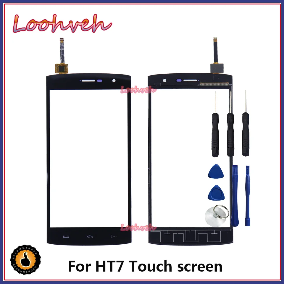 Высококачественный 5,5 ''для HOMTOM HT7 HT7 Pro Сенсорный экран дигитайзер Сенсорная панель Объектив Стекло с инструментами черный цвет