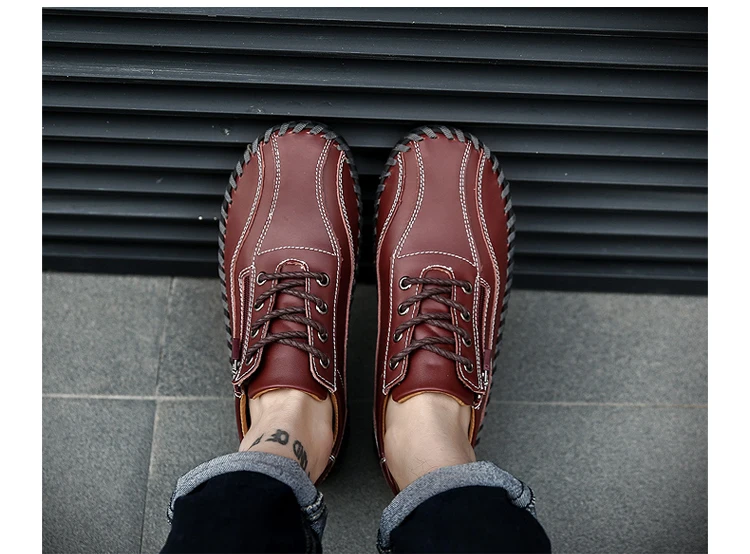 JINTOHO/Мужская обувь; повседневные Модные мужские мокасины из натуральной кожи; фирменный дизайн; итальянская мужская обувь; большие размеры 38-50