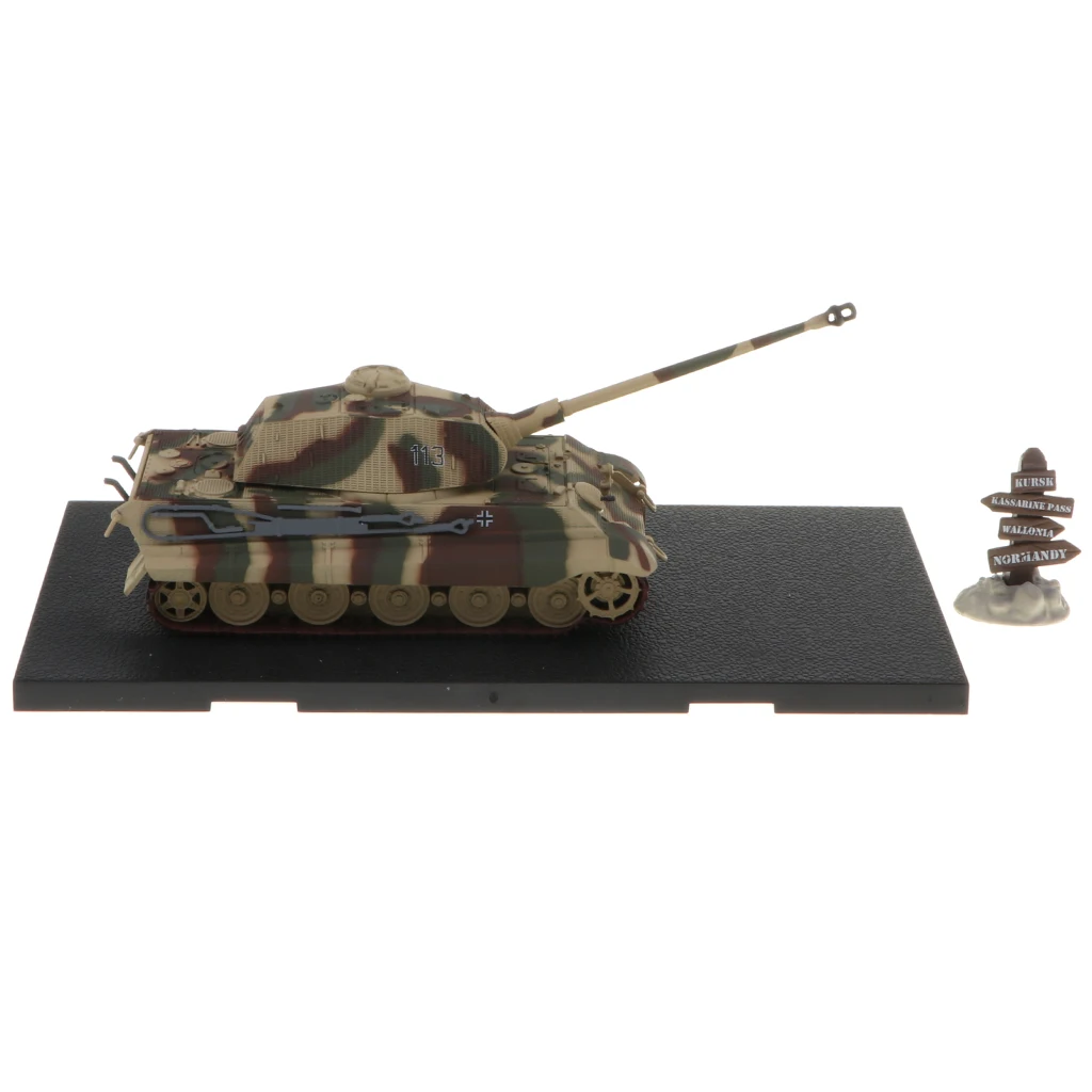1/72th Diecast WWII German Tiger II-Kursk 1943 Tank Showcase Model Toy Birthday Gift