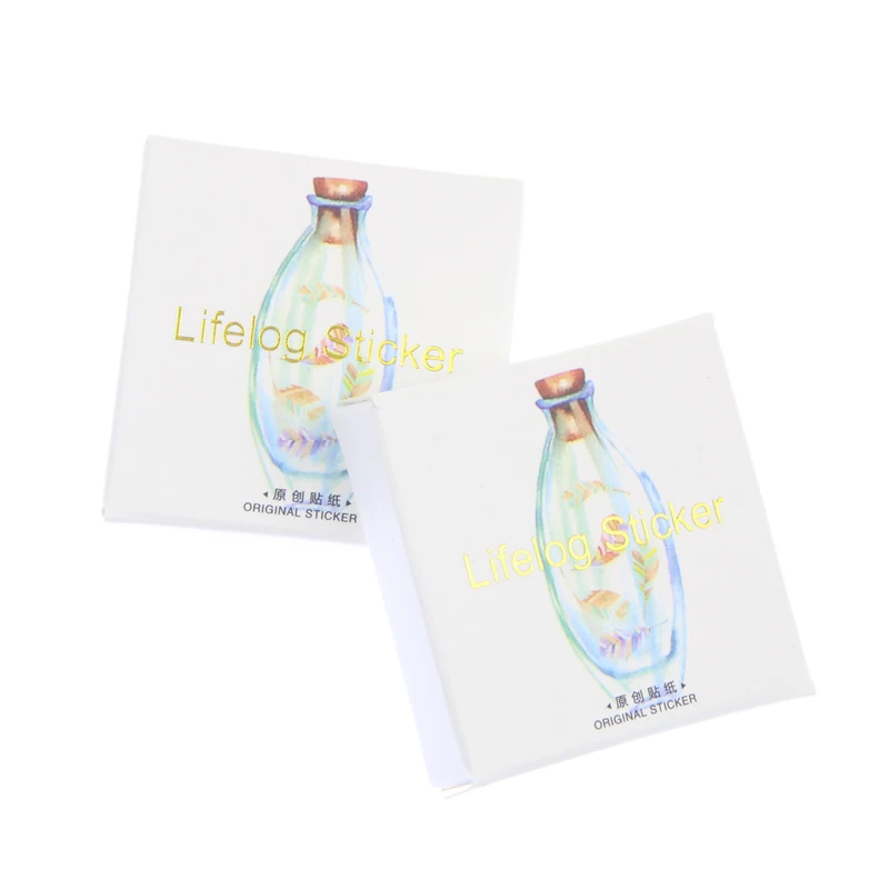 45 Pcs/ Box Cute Glass Bottles Mini Paper Sticker Diy Decoration Seal Sticker Material For Diary Scrapbooking Unique Stationery